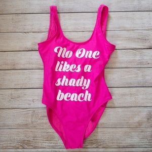 One piece bathing suit hot pink women’s size small